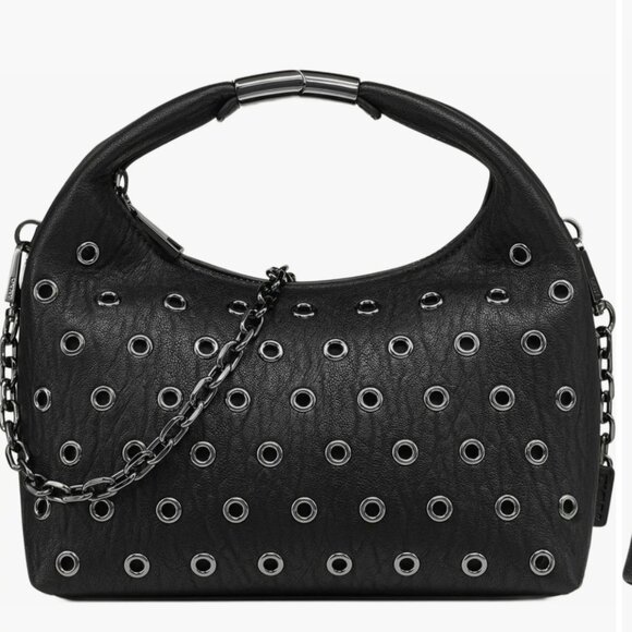 DKNY Mel Top Handle Hobo Bag Black NWT - Picture 3 of 11